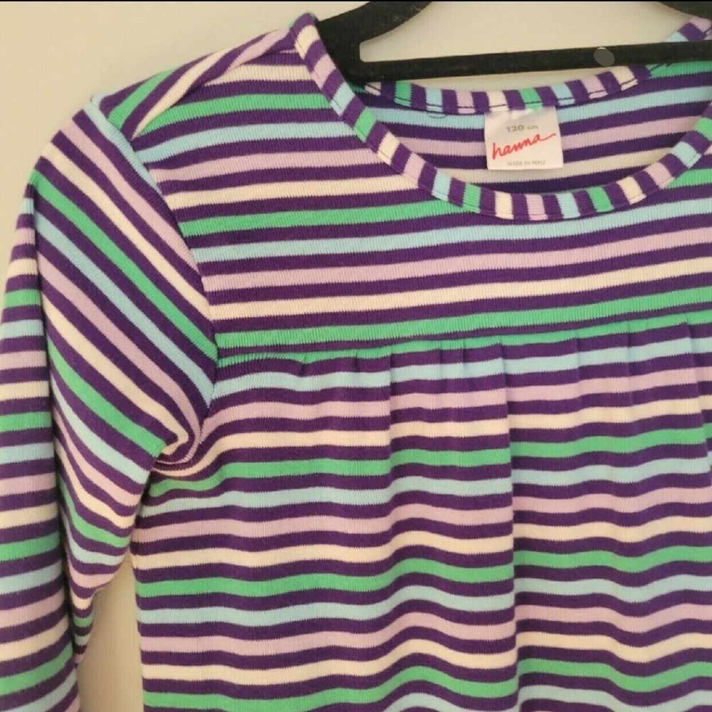 Hanna Andersson Striped Dress (6-7)
